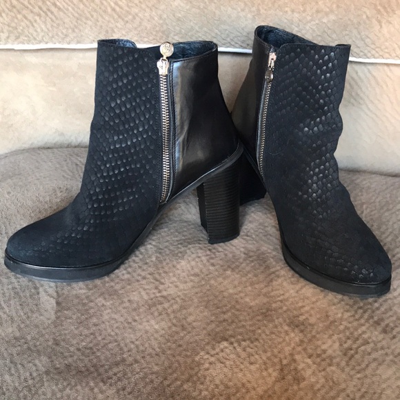 Rosemunde Copenhagen leather ankle boot croc - Picture 3 of 8
